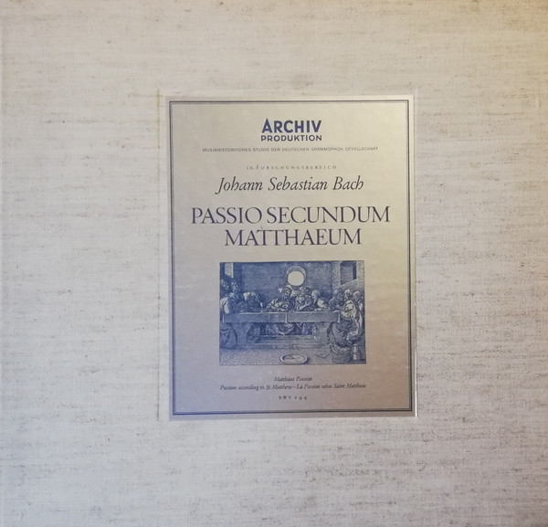 Johann Sebastian Bach / Karl Richter - Passio Secundum Matthæum (Matthäus-Passion) BWV 244 | Archiv Produktion (198 009/012 SAPM)