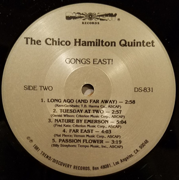 The Chico Hamilton Quintet - Gongs East! | Discovery Records (DS-831) - 4