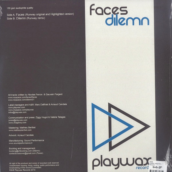 Faces - Playwax 001 | Playwax Records (PWAX001) - 2