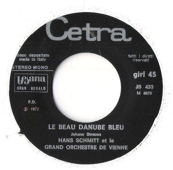 Hans Schmidt-Isserstedt Et Le Orchester Der Wiener Staatsoper / Ramon De Herrera - Le Beau Danube Bleu / Jeux Interdits | Cetra (JB 433) - 3