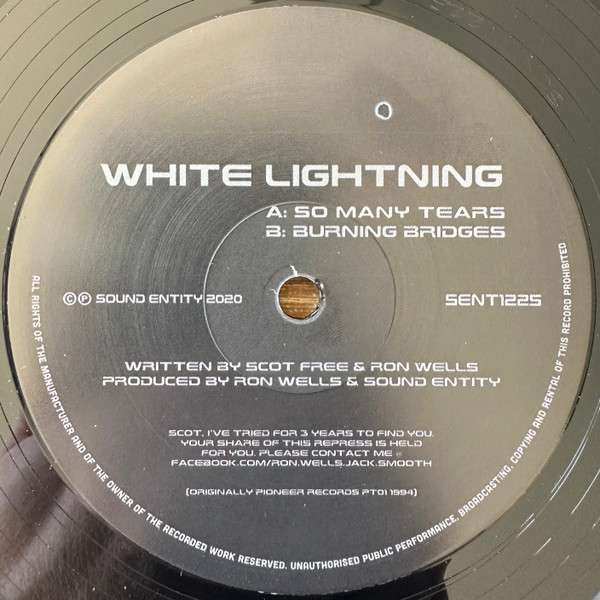 White Lightning - So Many Tears / Burning Bridges | Sound Entity Records (SENT1225)