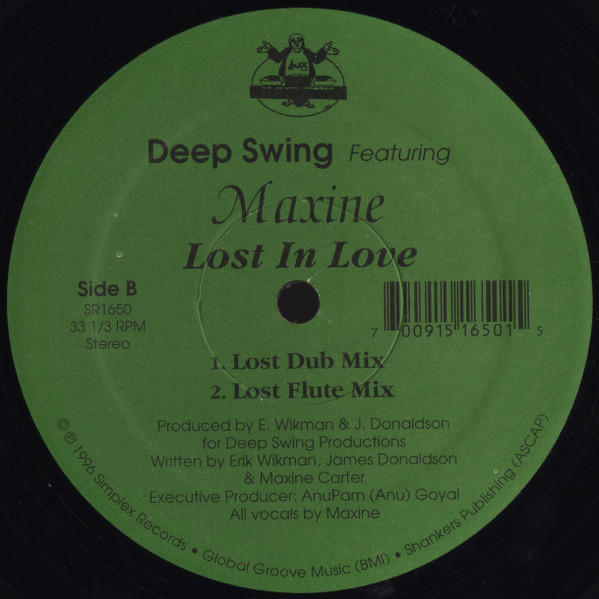 Deep Swing Featuring Maxine - Lost In Love | Simplex Records (SR1650) - 2