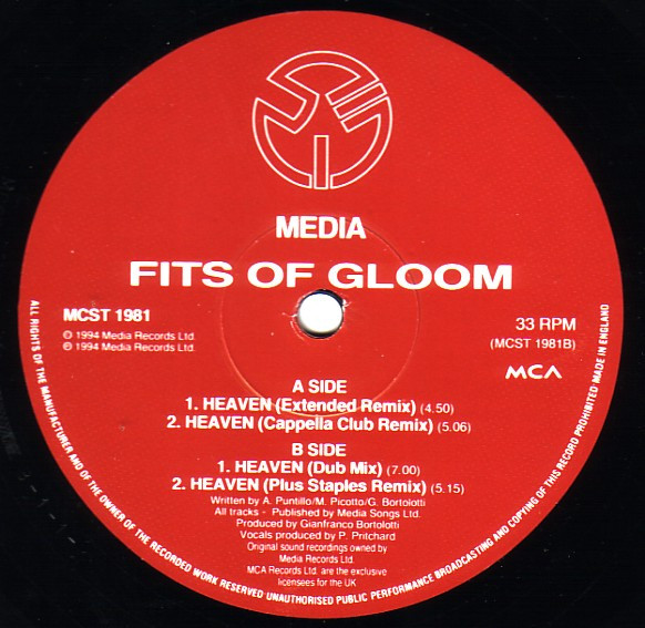 Fits Of Gloom - Heaven | Media Records (MCST 1981) - 4