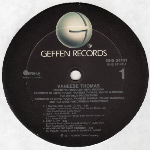Vaneese Thomas - Vaneese | Geffen Records (GHS 24141) - 3 Vaneese Thomas - Vaneese | Geffen Records (GHS 24141) - 3