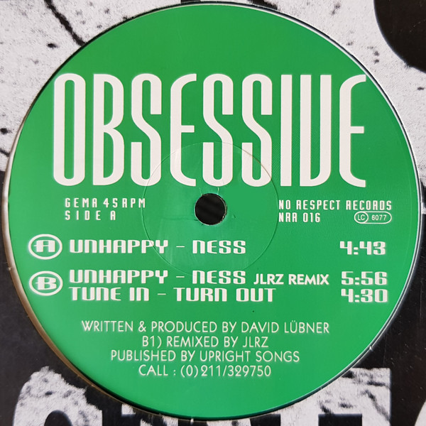 Obsessive - Unhappy - Ness | No Respect Records (NRR 016)