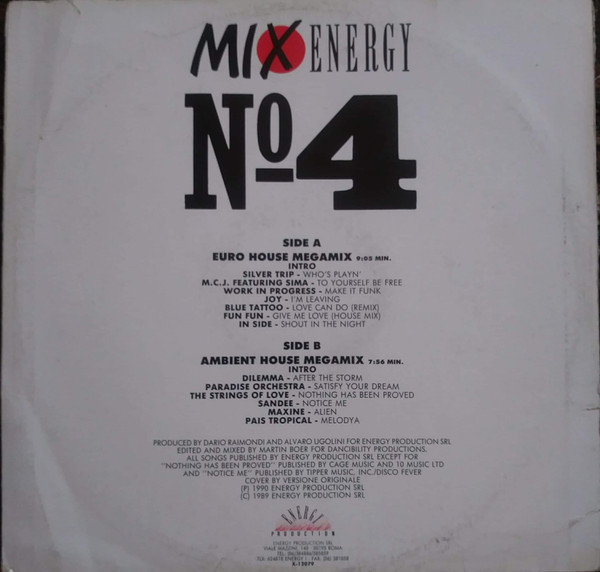Various - Mix Energy No. 4 | X-Energy Records (x-12079) - 2