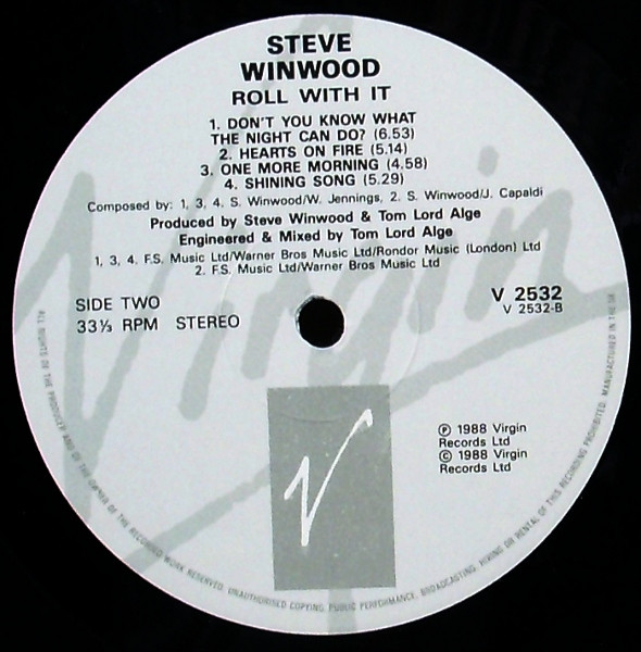 Steve Winwood - Roll With It | Virgin (V2532) - 4