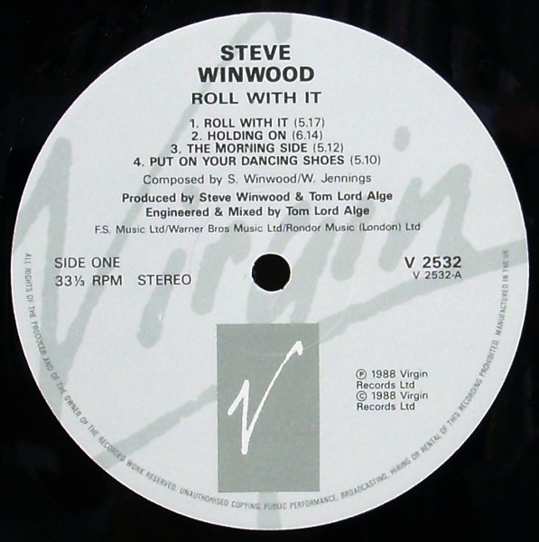 Steve Winwood - Roll With It | Virgin (V2532) - 3