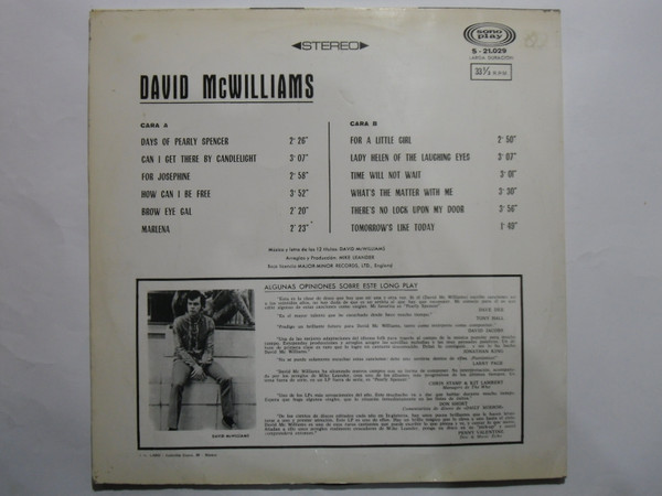 David McWilliams - David McWilliams | Sonoplay (S - 21.029) - 2 David McWilliams - David McWilliams | Sonoplay (S - 21.029) - 2
