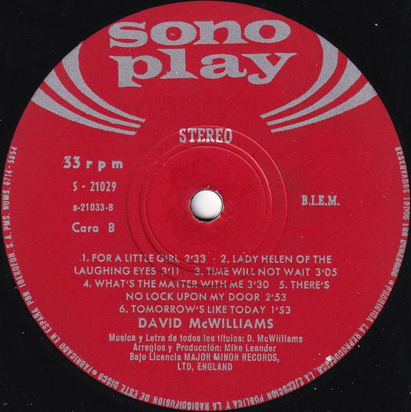 David McWilliams - David McWilliams | Sonoplay (S - 21.029) - 4 David McWilliams - David McWilliams | Sonoplay (S - 21.029) - 4