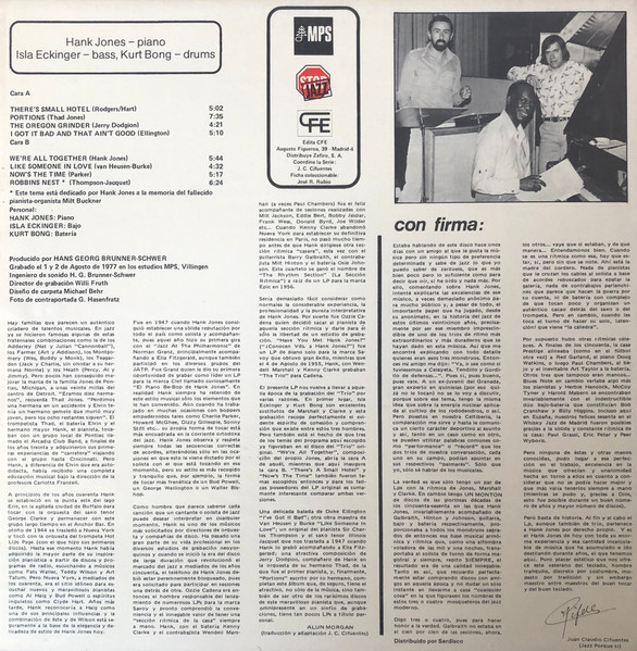 Hank Jones Trio - Have You Met This Jones? | MPS Records (JS-015) - 2