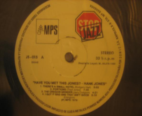 Hank Jones Trio - Have You Met This Jones? | MPS Records (JS-015) - 3