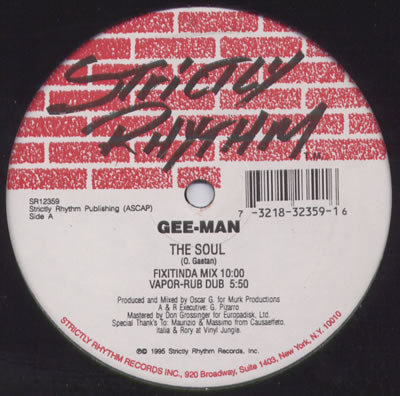 Gee-Man - The Soul | Strictly Rhythm (SR12359) - main Gee-Man - The Soul | Strictly Rhythm (SR12359) - main