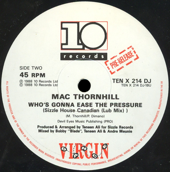 Mac Thornhill - Who's Gonna Ease The Pressure | 10 Records (TENX 214 DJ) - 3