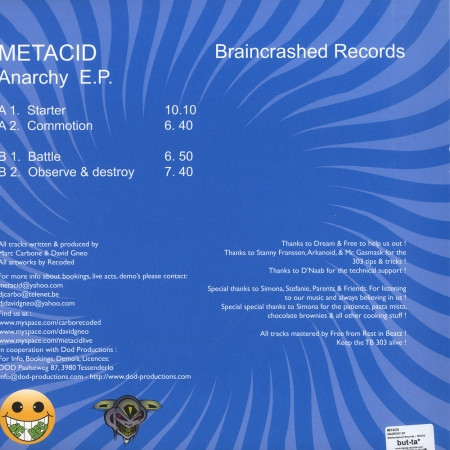 Metacid - Anarchy E.P. | Braincrashed Records (Bc 01) - 4