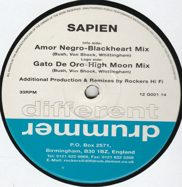 Sapien - Amor Negro / Gato De Oro | Different Drummer (12 G001 14) - 3