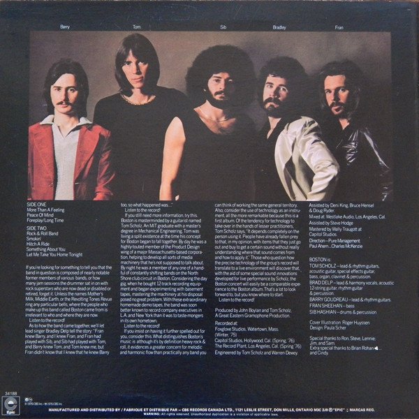 Boston - Boston | Epic (PE 34188) - 2