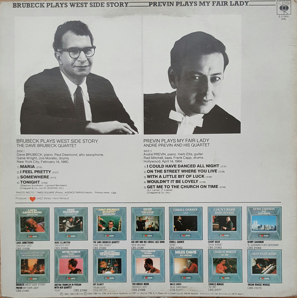 Dave Brubeck , André Previn - Brubeck Plays West Side Story / Previn Plays My Fair Lady | CBS (S 21065) - 2