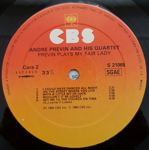 Dave Brubeck , André Previn - Brubeck Plays West Side Story / Previn Plays My Fair Lady | CBS (S 21065) - 4