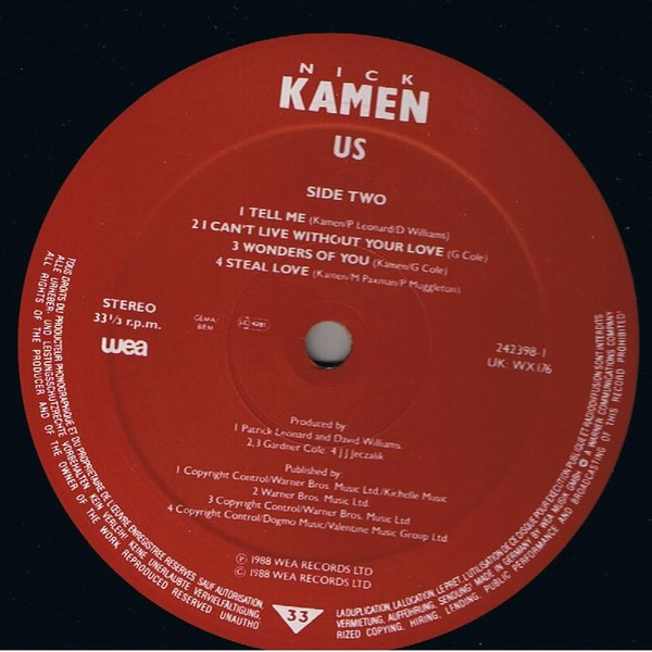 Nick Kamen - Us | WEA (242398-1) - 4