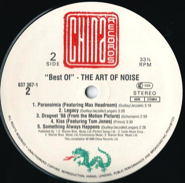 The Art Of Noise - The Best Of The Art Of Noise | China Records (837 367-1) - 4