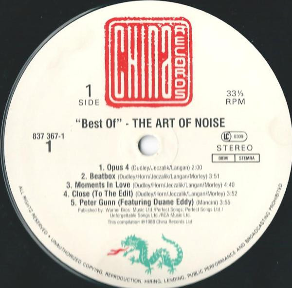 The Art Of Noise - The Best Of The Art Of Noise | China Records (837 367-1) - 3