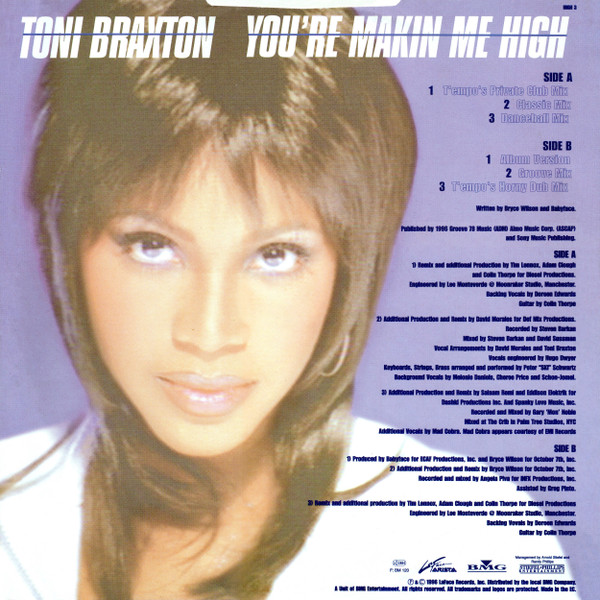 Toni Braxton - You're Makin' Me High (The Remixes) | LaFace Records (HIGH 3) - 2