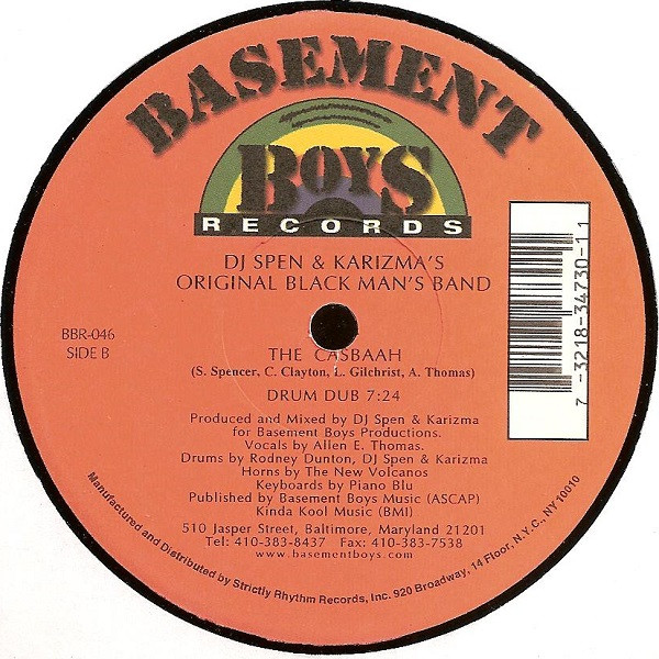 DJ Spen & Karizma's Original Black Man's Band - The Casbaah | Basement Boys Records (BBR-046) - 4