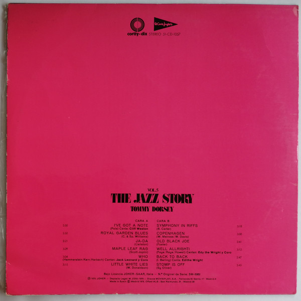 Tommy Dorsey - Tommy Dorsey | Cortty-dix (51-CD-1.057) - 2 Tommy Dorsey - Tommy Dorsey | Cortty-dix (51-CD-1.057) - 2