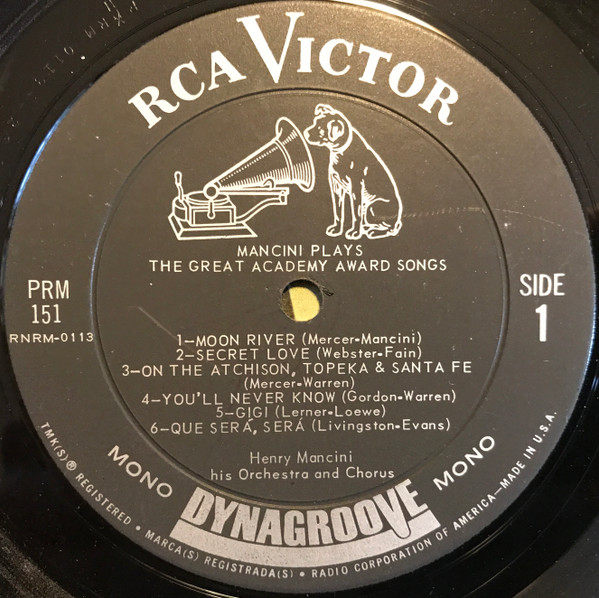 Henry Mancini - Plays The Great Academy Award Songs | RCA Victor (PRM-151) - 3 Henry Mancini - Plays The Great Academy Award Songs | RCA Victor (PRM-151) - 3