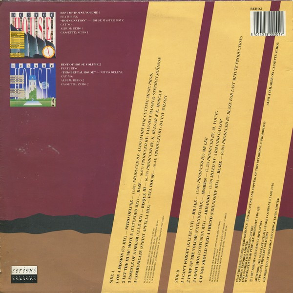Various - Best Of House Volume 3 | Serious Records (BEHO 3) - 2