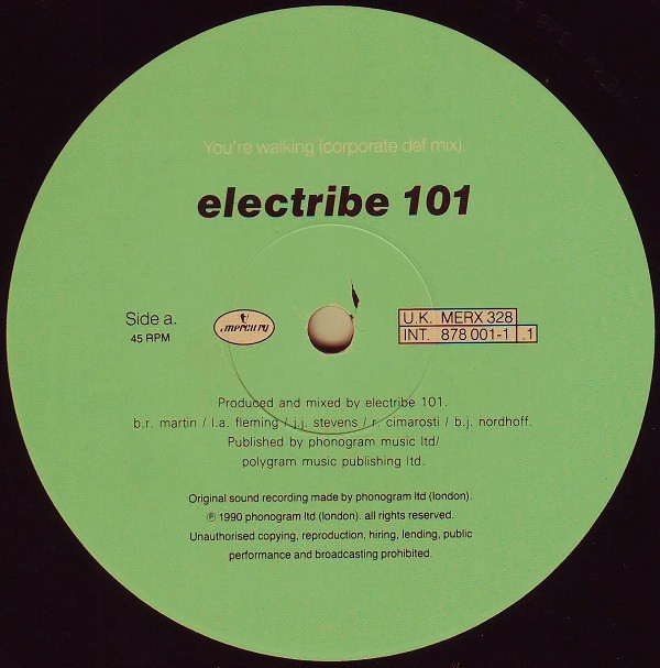 Electribe 101 - You're Walking | Mercury (MERX 328) - 3 Electribe 101 - You're Walking | Mercury (MERX 328) - 3