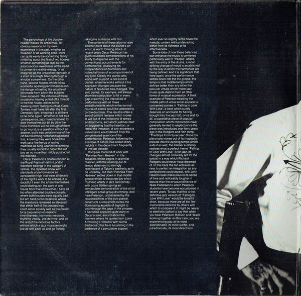 Oscar Peterson , Louis Bellson , John Heard - The London Concert | Pablo Live (2620 111) - 3 Oscar Peterson , Louis Bellson , John Heard - The London Concert | Pablo Live (2620 111) - 3