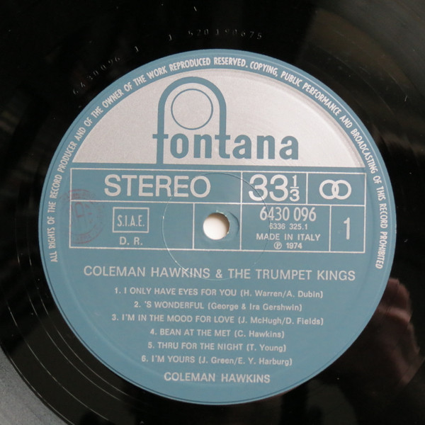 Coleman Hawkins - Coleman Hawkins & The Trumpet Kings | Fontana (6430 096) - 3