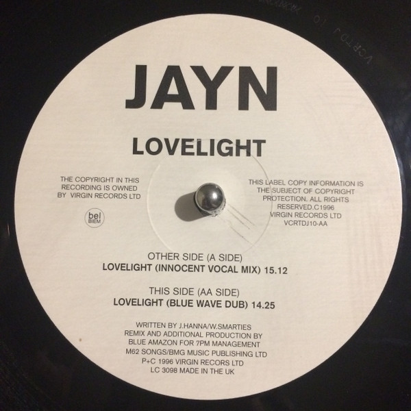 Jayn - Lovelight : Blue Amazon Mixes | VC Recordings (VCRTDJ10) - 2 Jayn - Lovelight : Blue Amazon Mixes | VC Recordings (VCRTDJ10) - 2