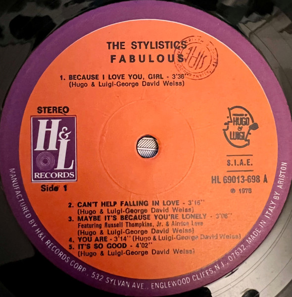 The Stylistics - Fabulous | H & L Records (HL-69013-698) - 2