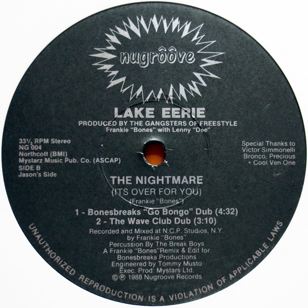 Lake Eerie - The Nightmare (Its Over For You) | Nu Groove Records (NG 004) - 2