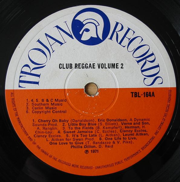 Various - Club Reggae Volume 2 | Trojan Records (TBL 164) - 3