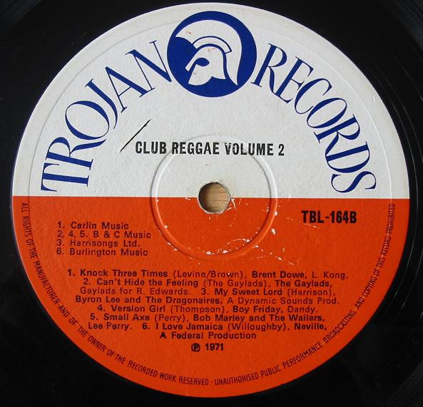 Various - Club Reggae Volume 2 | Trojan Records (TBL 164) - 4