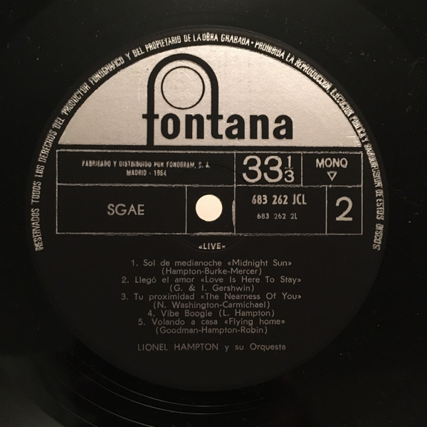 Lionel Hampton - Live! | Fontana (683 262 JCL) - 4 Lionel Hampton - Live! | Fontana (683 262 JCL) - 4