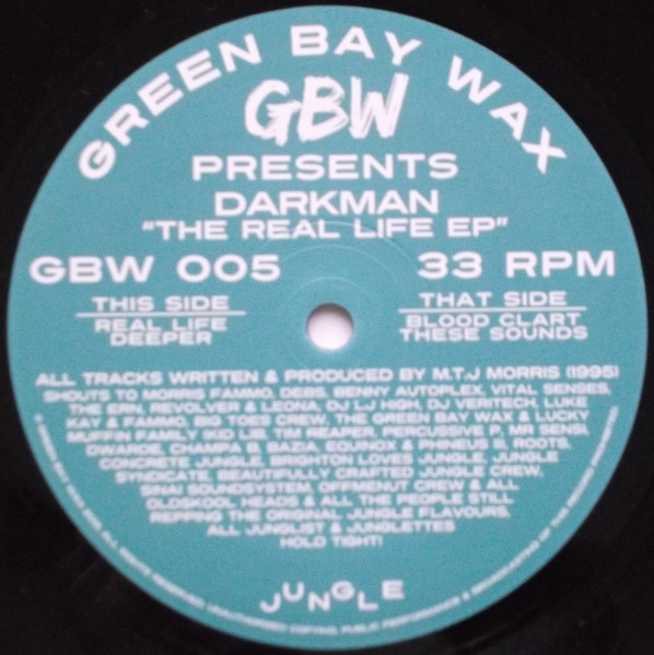 Darkman - The Real Life EP | Green Bay Wax (GBW 005) - main
