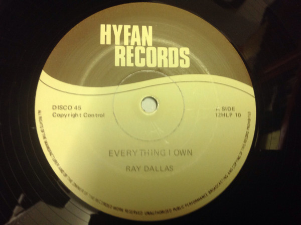Ray Dallas - Everything I Own | Hyfan Records (12HLP 10) - main
