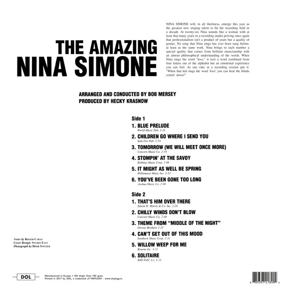 Nina Simone - The Amazing Nina Simone LP | DOL (DOL890HG) - 2