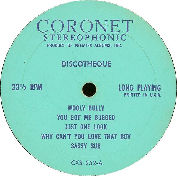 Unknown Artist - Discotheque | Coronet Records (CXS-252)