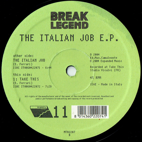 Break Legend - The Italian Job E.P. | Mantra Vibes (MTR 2207) Break Legend - The Italian Job E.P. | Mantra Vibes (MTR 2207)