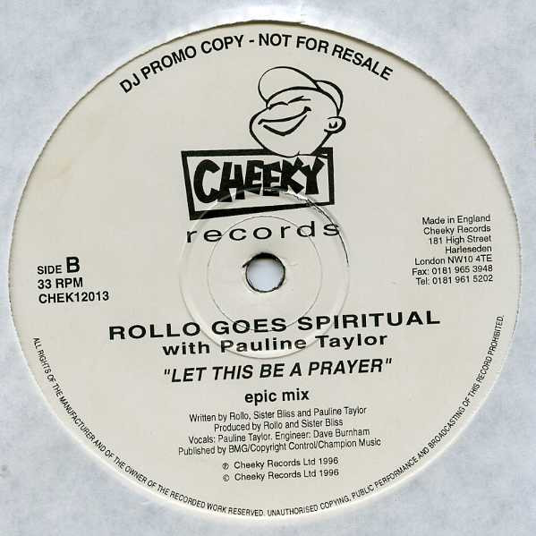 Rollo Goes Spiritual With Pauline Taylor - Let This Be A Prayer | Cheeky Records (CHEK12013) - 2