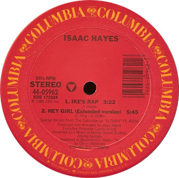 Isaac Hayes - Ike's Rap B/W Hey Girl | Columbia (44-05962) - 2 Isaac Hayes - Ike's Rap B/W Hey Girl | Columbia (44-05962) - 2