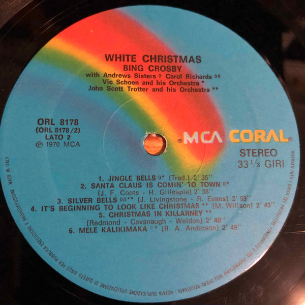 Bing Crosby - White Christmas | MCA Coral (ORL 8178) - 4