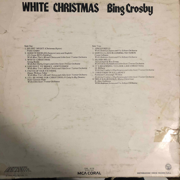 Bing Crosby - White Christmas | MCA Coral (ORL 8178) - 2