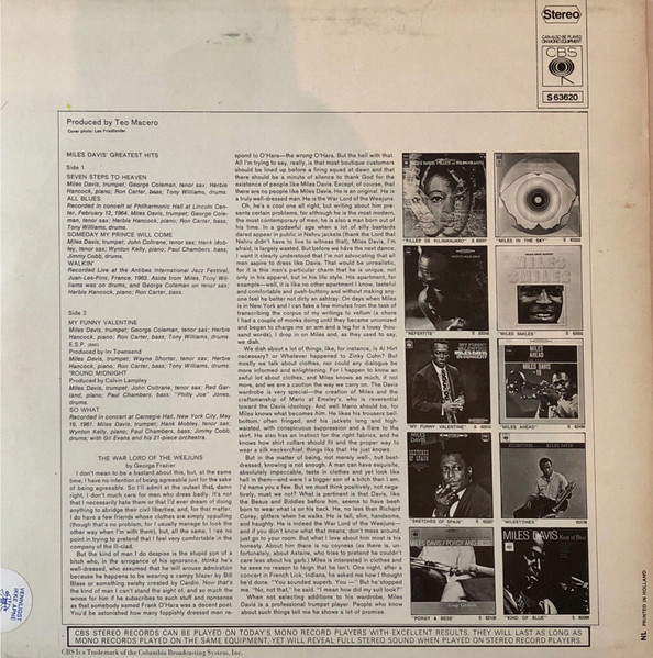 Miles Davis - Miles Davis' Greatest Hits | CBS (S 63620) - 2